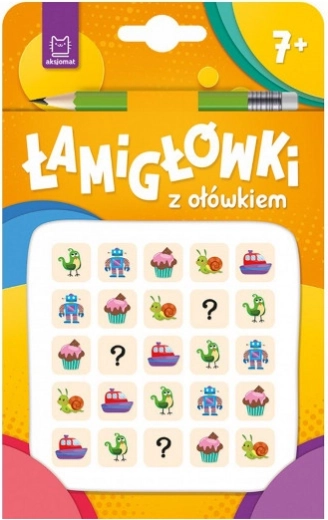 hlavolamy s tužkou 7+, oranžová knížka