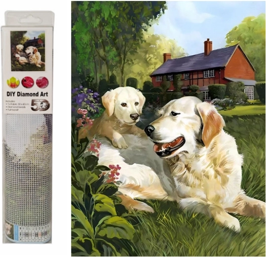 Diamantová mozaika – labradoři