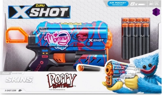 X-Shot Flux Gametime pistole na šipky, 8 pěnových šipek