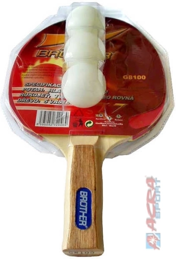 Pálka na stolní tenis Acra brother 2-star + 3 míčky