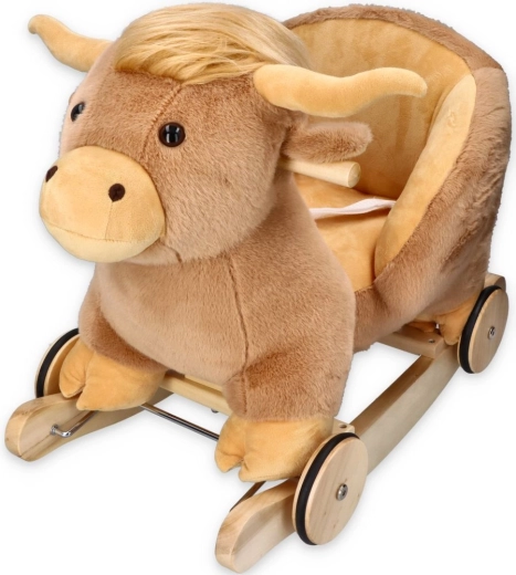 Adam Toys houpací kravička s kolečky a sedátkem