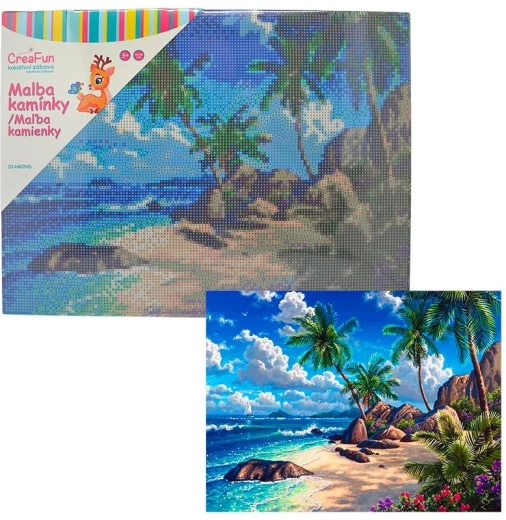 Diamantové malování Trosečník 30 × 40 cm