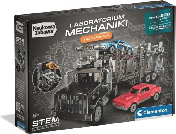Clementoni Laboratoř mechaniky – autotransportér 2 v 1 stavebnice