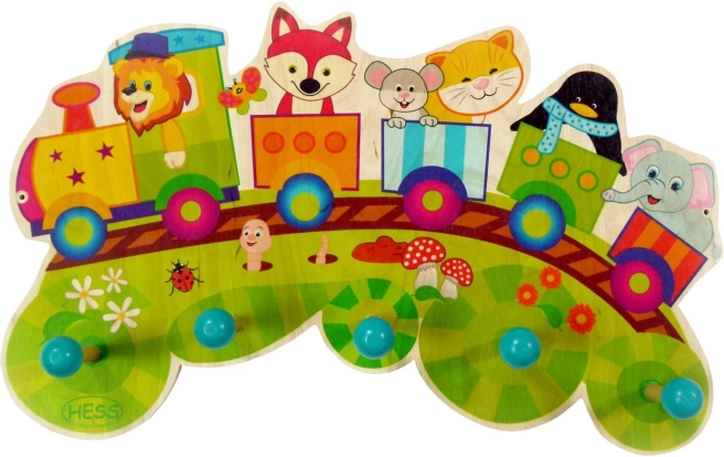 Věšák vláček se zvířátky