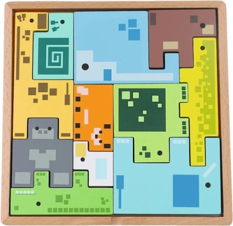 TREFL dřevěná skládačka – hlavolam Pixel Gang