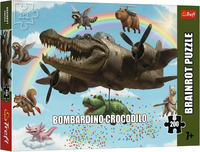 Trefl puzzle BrainRots bombardino Crocodilo 200 dílků