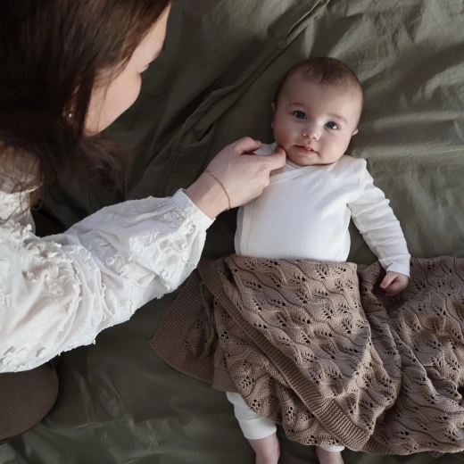 Vinter & Bloom deka z organické bavlny moment taupe brown