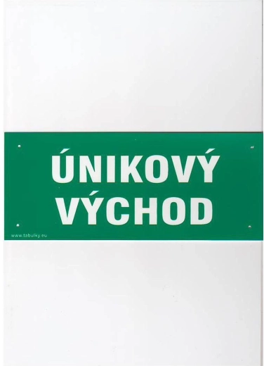 Bezpečnostní tabulka Únikový východ plast 210 × 87 mm