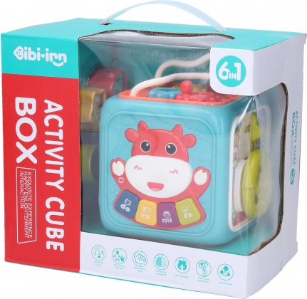 interaktivní kostka pro děti 13 × 12,5 × 15,5 cm