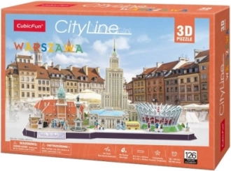3D puzzle CityLine panorama Varšava 159 dílků