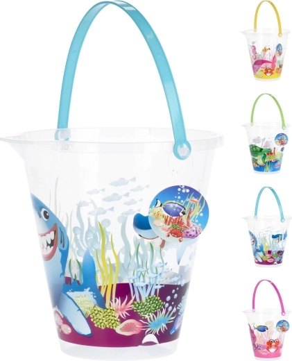 Dětský kbelík s ouškem s mořským motivem 22 × 23 cm, mix barev