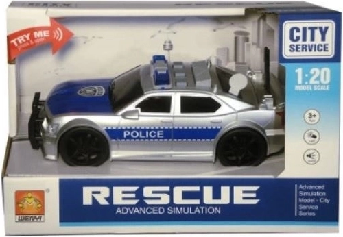 Pojízdné policejní auto se světlem a zvukem