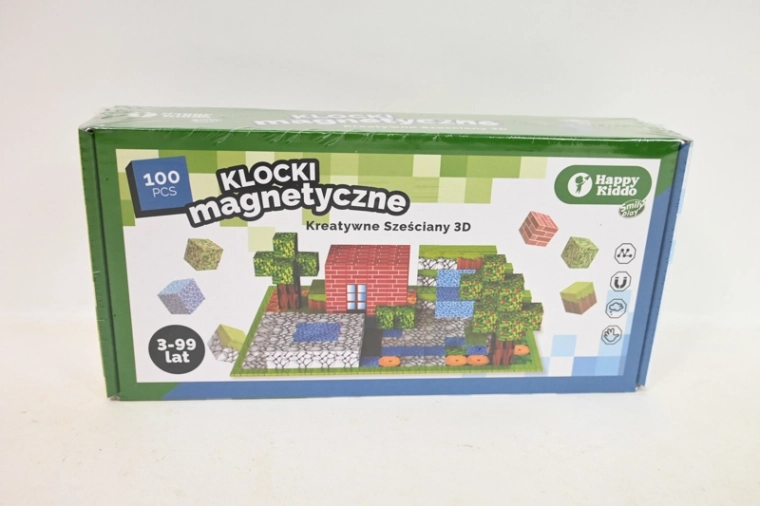 SmilyPlay magnetické stavební kostky happy kiddo (100 dílů)