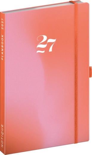 Notique Planbook diář a notes Korál 2027, 13 × 21 cm