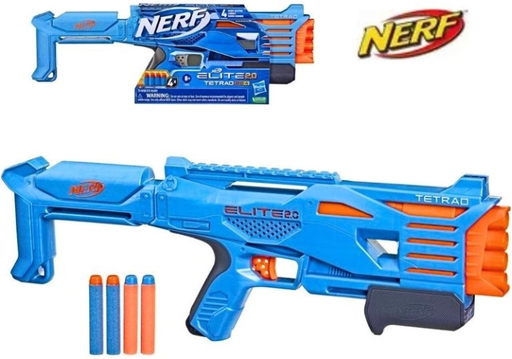 Nerf Elite 2.0 Tetrad QS-4 pistole na pěnové šipky