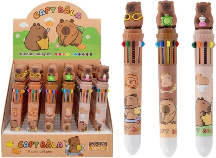 Kuličkové pero Kapybara – 10 barev