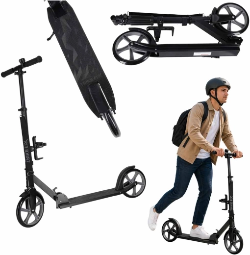 Skládací městská koloběžka Trike Fix 200 mm černo-šedá