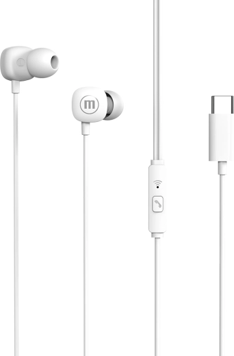 Maxell Square+ sluchátka do uší USB-C bílá
