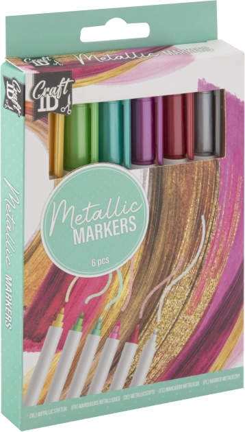 Metalické fixy Craft, sada 6 kusů