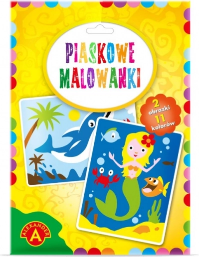 Písková malovánka Syrenka a delfín – kreativní sada pro děti