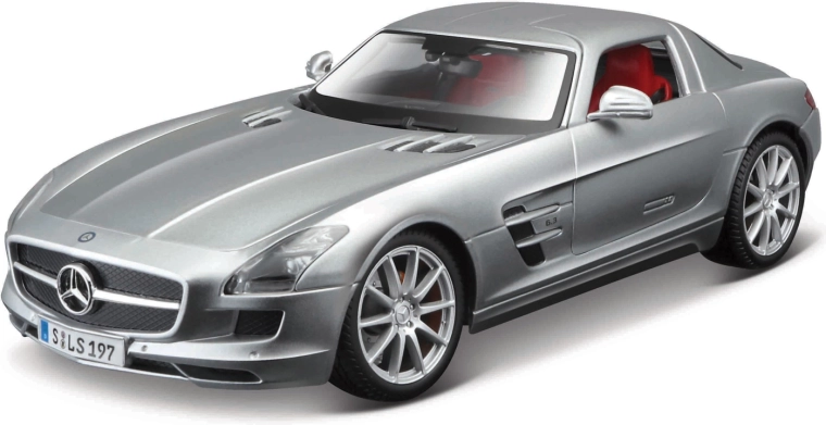Maisto Mercedes-Benz SLS AMG stříbrný model 1:18