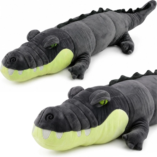 Plyšový krokodýl realistický šedý 90 cm - 1 kus