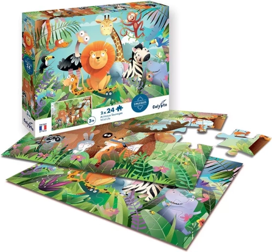 Sentosphere puzzle divoká savana (2x 24 dílků)