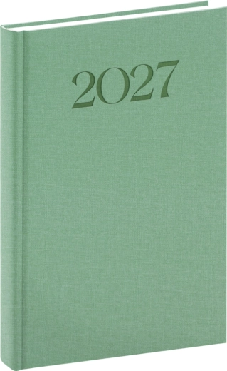 Notique Biella denní diář 2027 zelený 15 × 21 cm