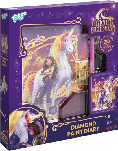 Diamantové malování – zápisník A5 Jednorožčí akademie TOTUM