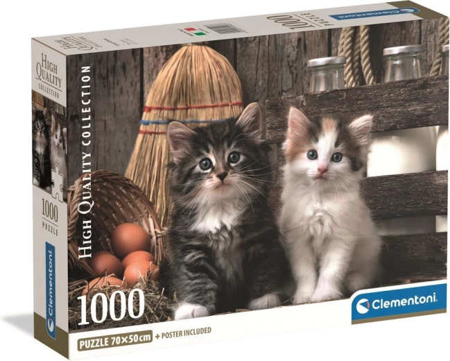 Puzzle 1000 dílků – milované koťátka CLEMENTONI