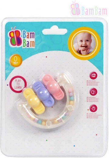 Bam Bam chrastítko s kousátkem tvary - 1 kus