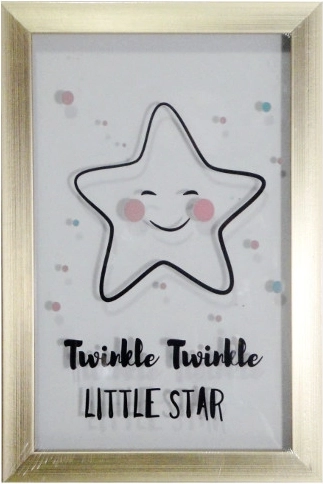 Obraz s hvězdičkou v rámu 20 × 30 cm