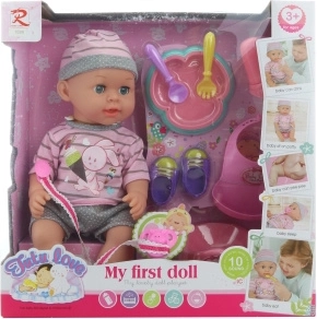 Miminko čůrací 32 cm se zvuky a doplňky