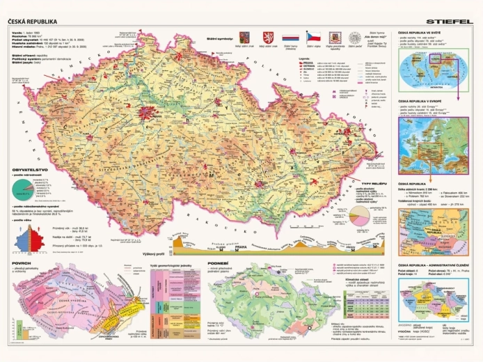 Puzzle mapa České republiky 2000 dílků DINO