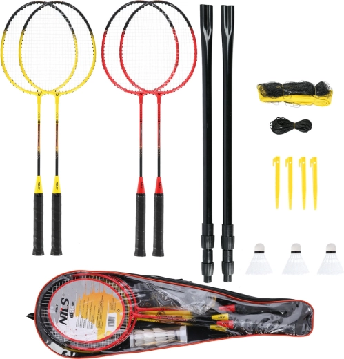 Badmintonový set NILS NRZ264 pro 4 hráče se sítí