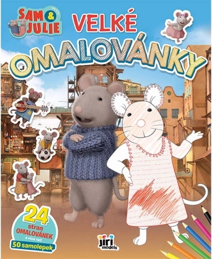 Velké omalovánky dům myšek Sam & Julie