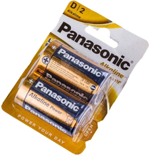 Alkalická baterie Panasonic LR20 (D) 1,5 V - blister 2 kusy