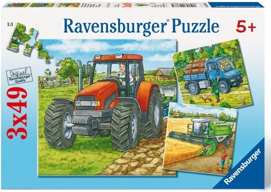Puzzle Zemědělské stroje 3x49 dílků Ravensburger