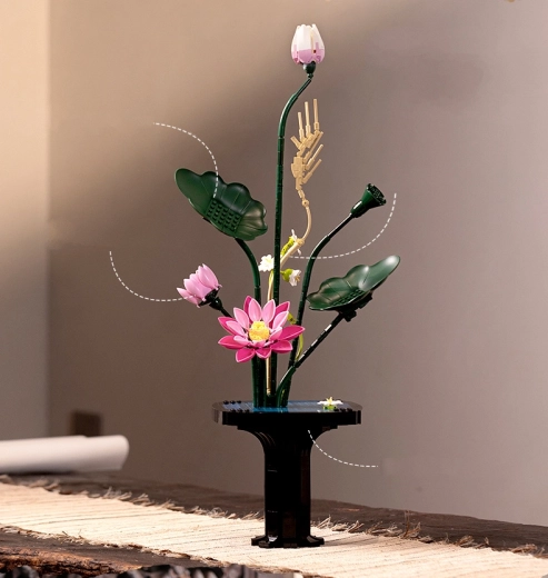 Stavebnice CaDA Floral Art Summer Song – květinová dekorace 61,6 cm, 755 dílků