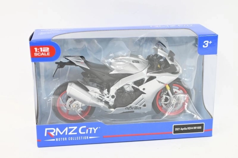 Model motorky RMZ Hobby Aprilia RSV4 1:12 stříbrný