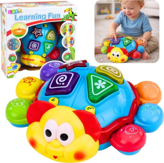 Interaktivní prchající beruška – vzdělávací hračka pro lezoucí děti se světly a melodiemi