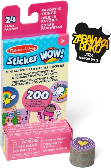 Sticker Wow – náplň a mini knížka Jednorožec