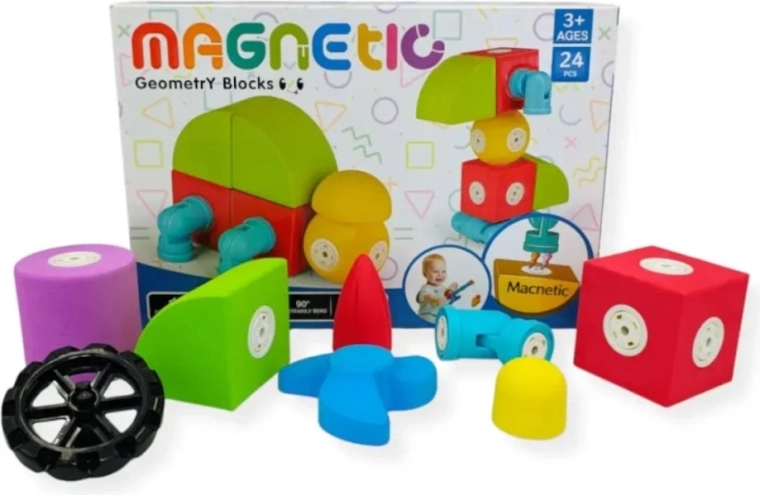 Magnetické pěnové stavební kostky Tong LE, 24 dílů
