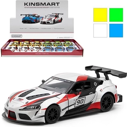 Toyota GR Supra racing concept kovový model auta 1:36 s pull-back