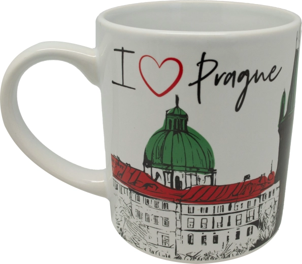 Bílý keramický hrnek s potiskem 250 ml – Top Praha