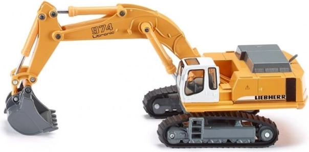 Hydraulický pásový bagr 1:87 – kovový a plastový model s pohyblivým ramenem