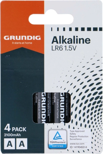 Alkalické baterie AA GRUNDIG 2100 mAh, 4 ks