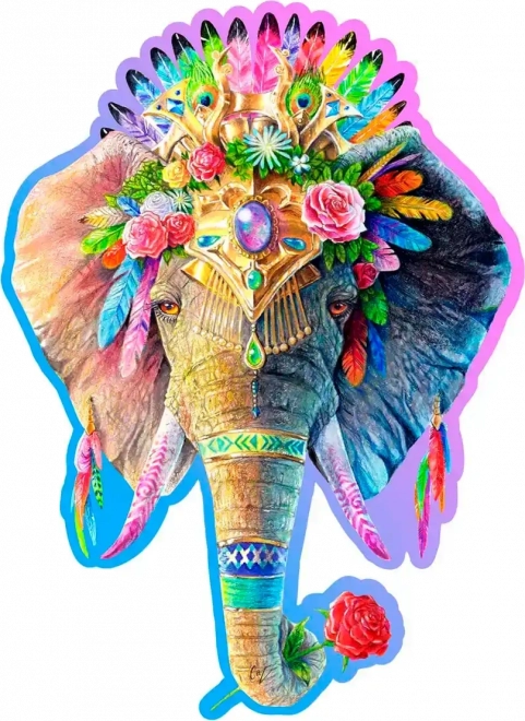 Dřevěné puzzle Elegantní slon od WOODEN CITY, 250 dílků