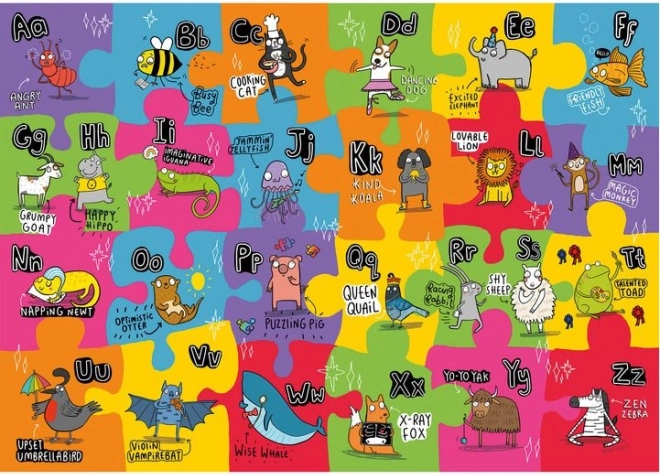 Gibsons velké podlahové puzzle netradiční abeceda pro děti