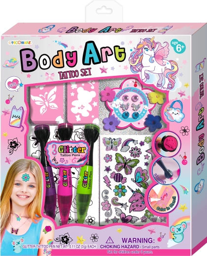 Kreativní set na body art a dočasná tetování pro děti